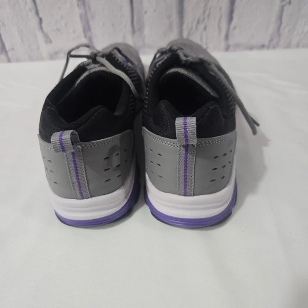 Ryka Vivid RZX Women's Athletic Shoes‎ Gray Purple Lace Up Sneakers Size 9.5